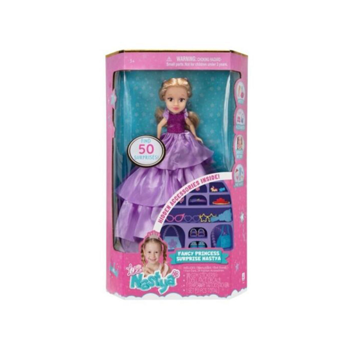 Disney Princess 6 Petite Glitter Doll Assortment - Dolls