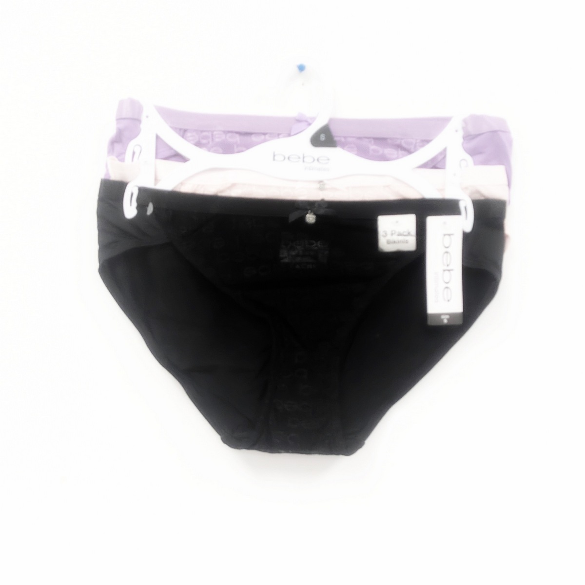 3PK LADIES BEBE LACE LOGO BIKINIS - cookbrothers.com