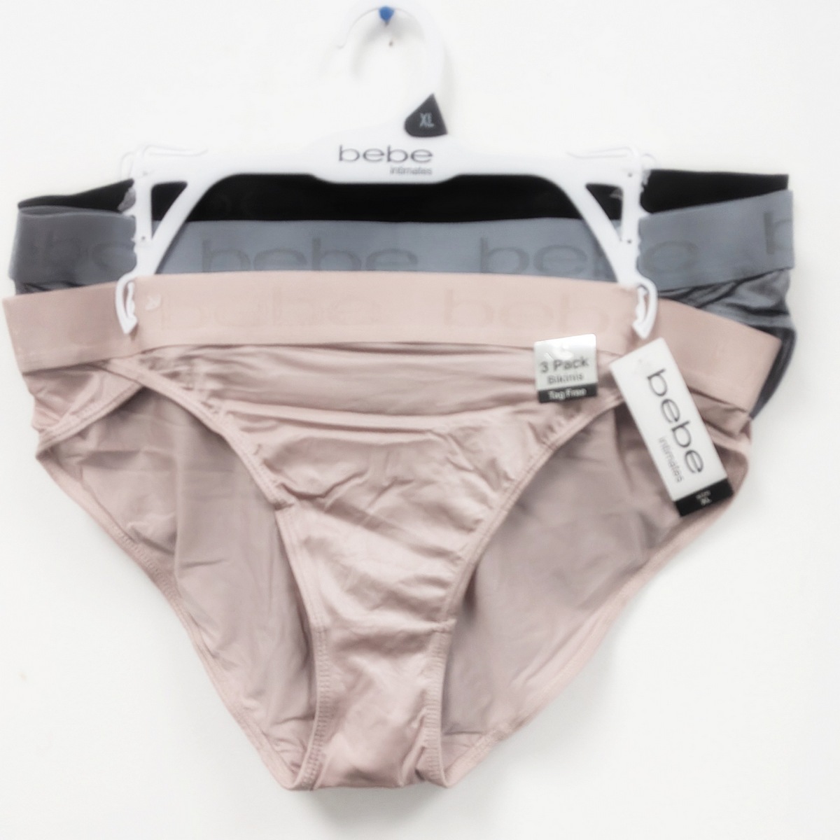 3PK BEBE LADIES LASER NO LINE BIKINIS - cookbrothers.com