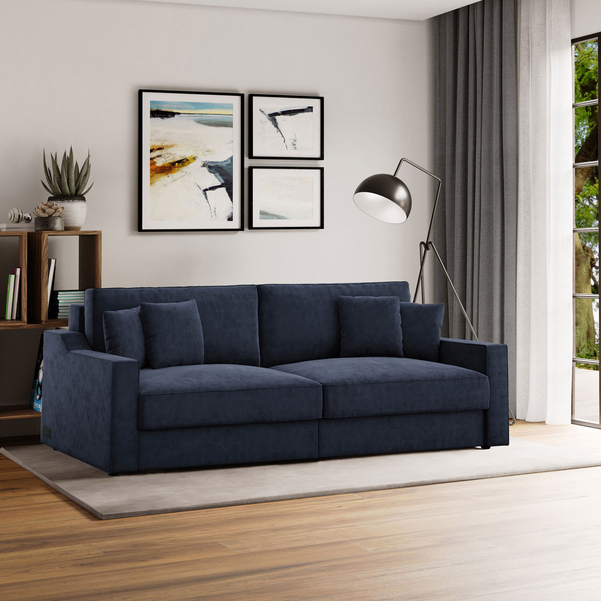 CUDDLE WAVE GREY SOFA SLEEPER | Cook Brothers, image size:1200x1200
